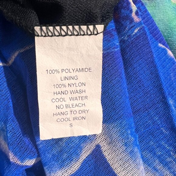 ELANA KATTAN Maxi Strapless Ruched Bodice Empire Print Dress Size S - Picture 6 of 6